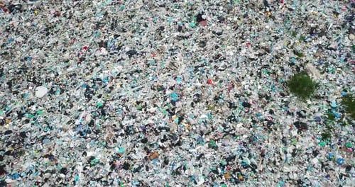 Shooting From the Height of a Pile of Garbage a Large Garbage Dump of the City