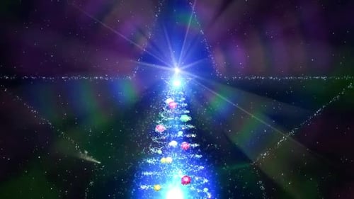 Sparkling Christmas Tree with Glowing Star Animation