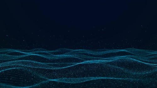 Bewegung von Scifi Digitaler Datenfluss Cyber oder Technologie Big Data Bokeh-Partikel Hintergrund