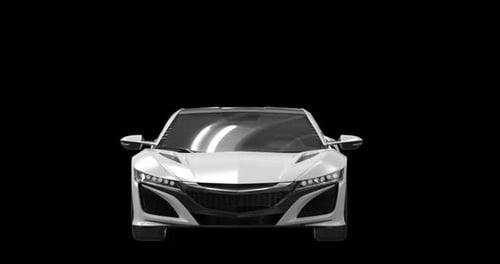 Sports Car Rotating On Alpha Loop