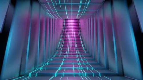 Cyan And Pink Roundabout Circulation Background Vj Loop In HD