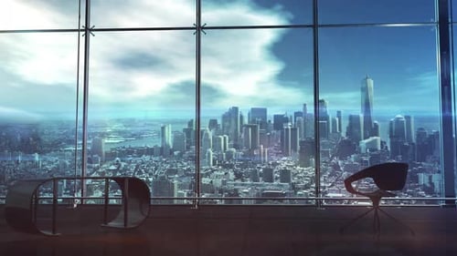 Corporate Background With Office Space 4K