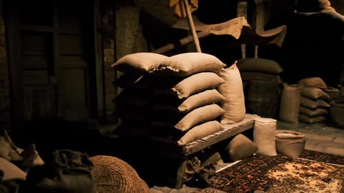 Dark Medieval Interior Background Plate