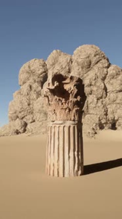 A Large Pillar in the Middle of a Desert