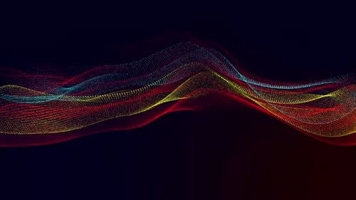 Fluid Abstract Particle Wave Digital Background Loop