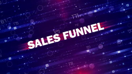 Tech Background With Sales Funnel Text