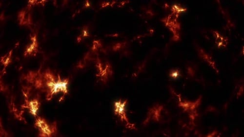 Abstract Fiery Fluid Motion Background Loopable Animation