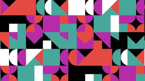Bauhaus Geometric Pattern Sliding Background