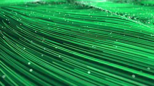 Abstract Shiny Trail design, Line Flow, Speed, Wireless, Technology Green Back Animation Looped 4K