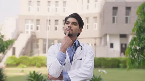 Indian Doctor Thinking