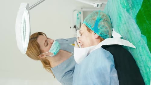 Medical Professional Performing Cosmetic Injection Procedure