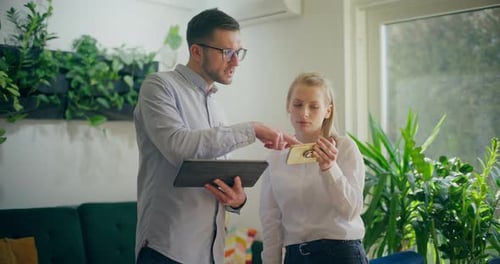 Business People Workers Talking Working in Office