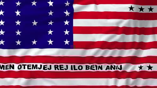 Animated Waving Flag Background with Stars and Stripes