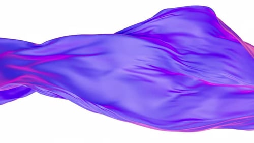 Smooth wave cloth background with alpha channel