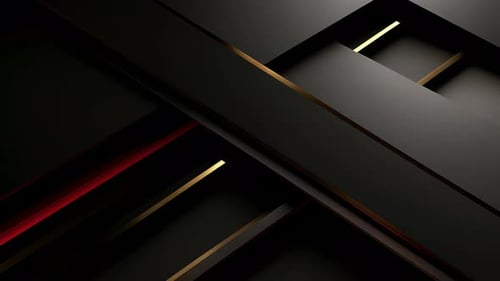 Abstract Geometric Corporate Background Animation with Gold and Red Accents