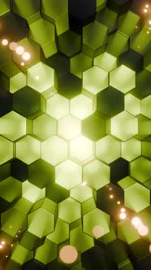 3d Animated Background of Hexagons in a Loop Satisfying Video