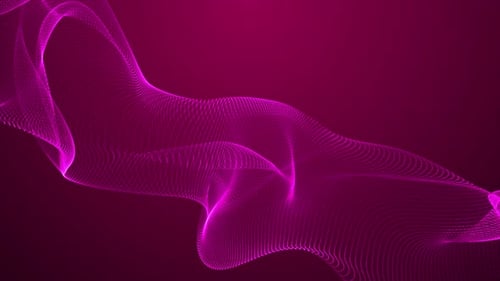 Abstract Colorful Digital Neon Glowing Form Particle Wave Flowing Technology Dot Background 4k Loop