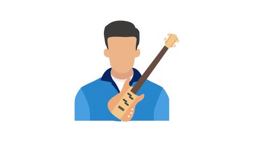 Male Guitar Player Music Symbol