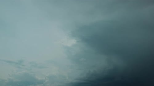 Dramatic Storm Clouds Time Lapse Aerial View