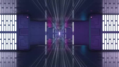 Looped animation. Neon tunnel,