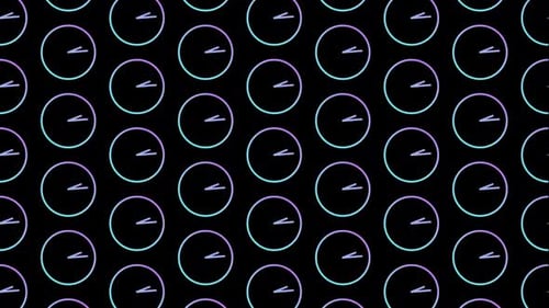 Clock Time Animierter Loop-Hintergrund 4K