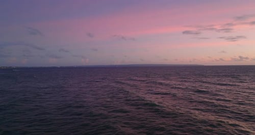 Twilight over Indian Ocean, Bali, Indonesia - aerial view