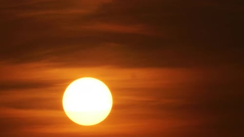 Sun Lowering at Sunset