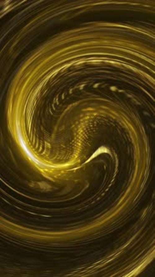 Abstract Golden Fluid Swirl Looping Background