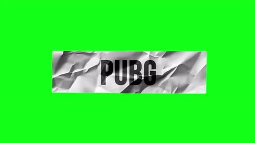 Pubg Paper Style Headline Title Green Screen 4K