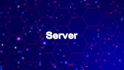 Futuristic Digital Data Network Background Loop