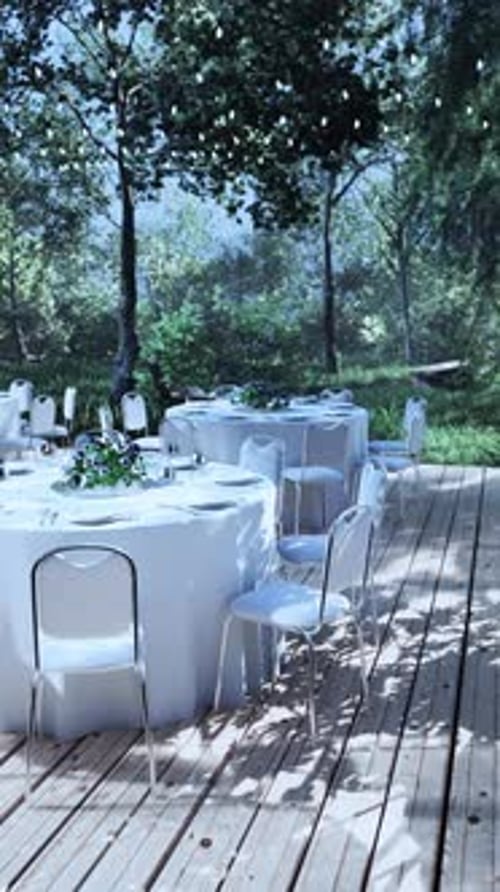 Outdoor Patio Chair and Table in Cafe Restaurant