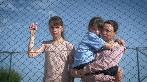 Flüchtlinge in einem Flüchtlingslager