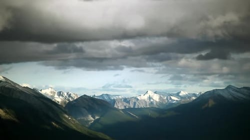 Mountains and clouds in the summer