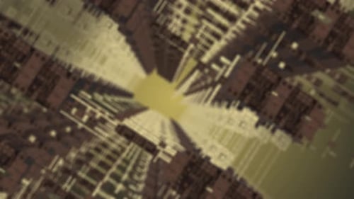 Flying through the futuristic tunnel. Abstract 3D animation.