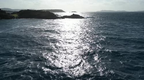 Sea in the Backlight of the Sun