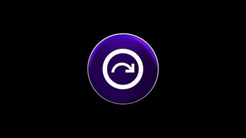 3D Spinning Purple Refresh Icon Animation