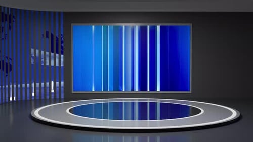 3D Virtual News Studio Ab0011 Hintergrundschleife