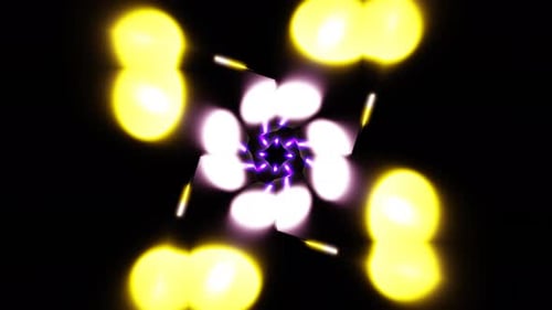 rotate abstract lighting background, music visualization on night club concert and events