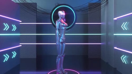 Computergestütztes animiertes VFX-Hologramm des menschlichen Körpers