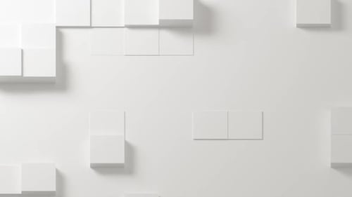 Clean White Cubes Background Loop