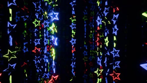 Guirlandes néons d'étoiles brillantes VJ Loops