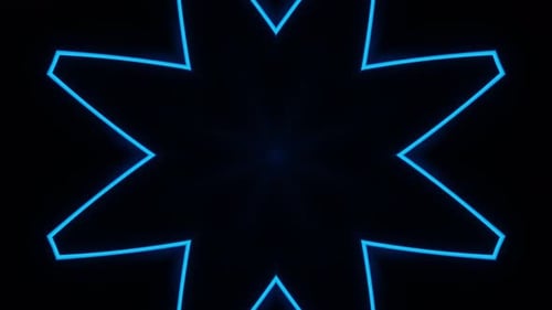 Neon Geometric Star Frame Reveal Loop
