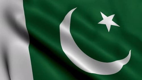 Waving Pakistan National Flag Seamless Loop