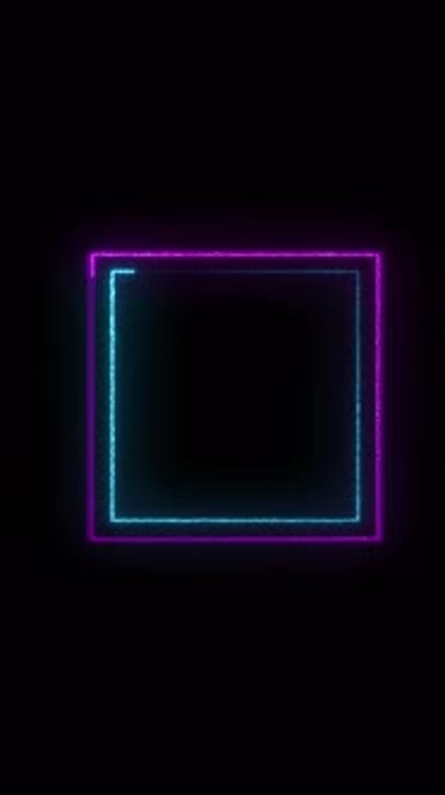 Futuristic sci-fi square portal in space. 3D ai tunnel dots lines. Abstract digital data. Flow parti