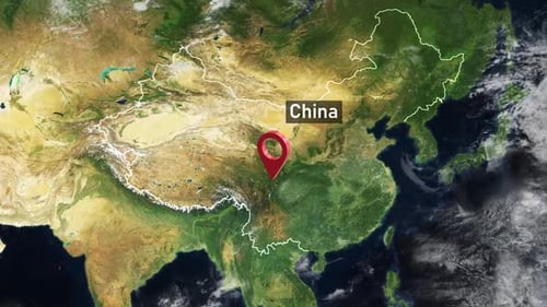 China Country Zoom from Space