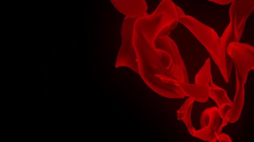 Abstract Red Liquid Fabric Flowing Motion Background