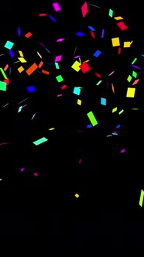 Colorful Festive Confetti Burst Overlay with Alpha Channel