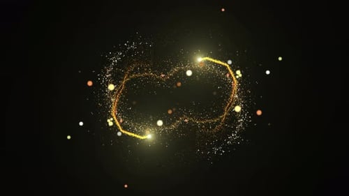 Particules scintillantes Flight Of Gold Bokeh avec canal Alpha