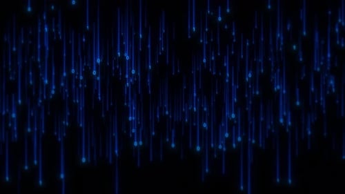 Digitaler Glasfaser-Hi-Tech-Datenfluss mit verbundenen Punkten und Leitungen Cyberspace AI Big Data Transfer