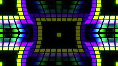 Purple And Light Green Changing Light Effect Kaleidoscope Background Vj Loop In 4K
